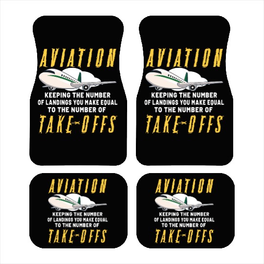 Pilot Aviation Airplane Airline Future Pilots Car Mats