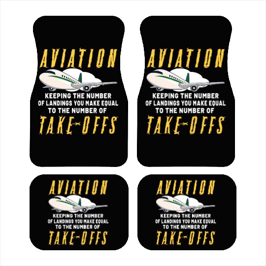 Pilot Aviation Airplane Airline Future Pilots Car Mats