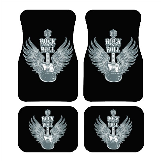 Rock N Roll Angel Wings Music Guitar Player Car Mats