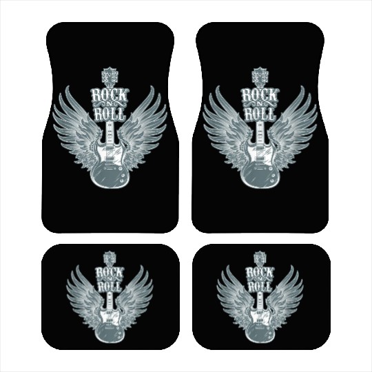 Rock N Roll Angel Wings Music Guitar Player Car Mats