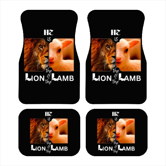 He is the Lion and the Lamb Car Mats