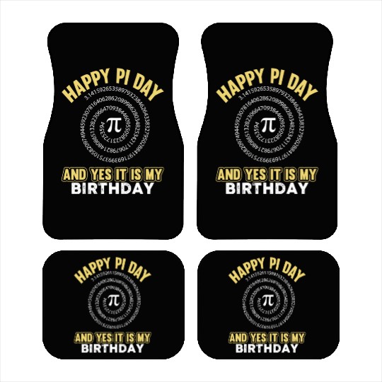Happy PI birthday Car Mats