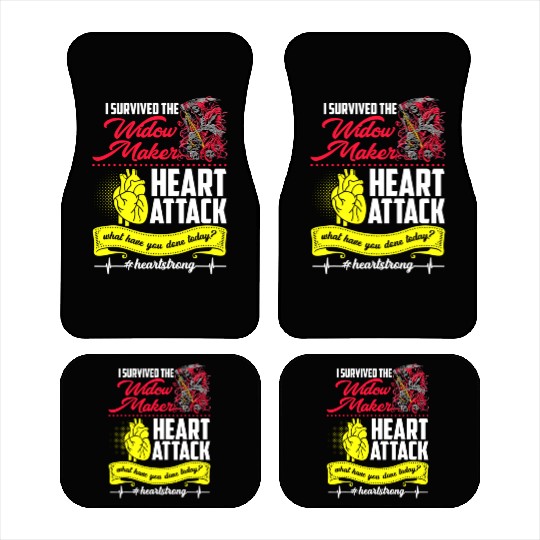 I Survived The Widow Maker Heart Attack Car Mats