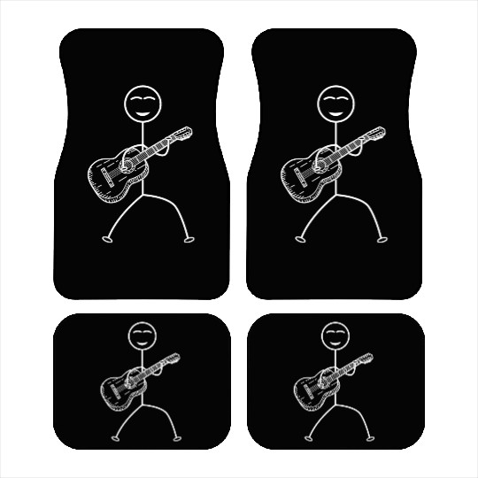 Guitar Player Stick Figure Funny Stick Figure Guit Car Mats