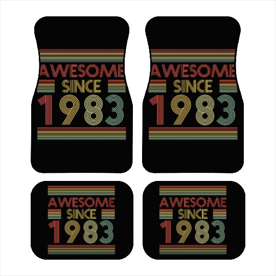 40 Years Vintage 1983 Retro 40th Birthday Car Mats