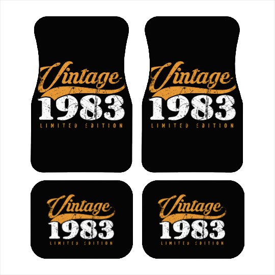 40 Years Vintage 1983 Retro 40th Birthday Car Mats