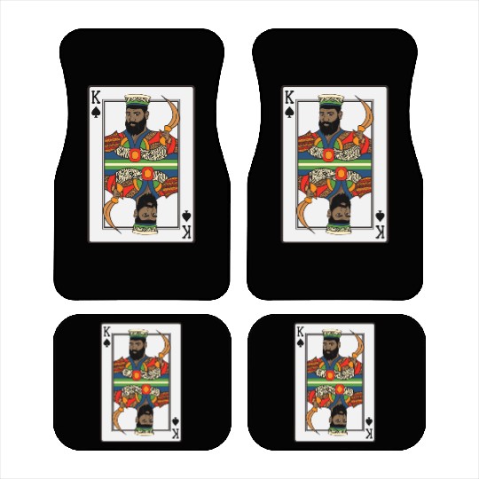 King Spades African American Card Halloween Car Mats