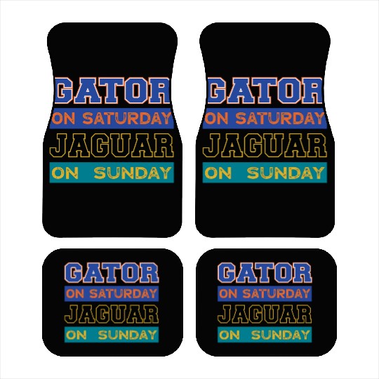 Gator On Saturday Jaguar On Sunday Jacksonville Fo Car Mats