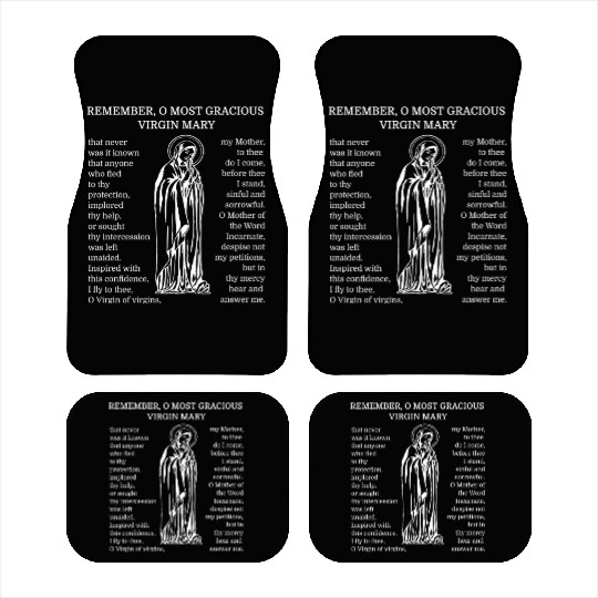 Memorare Catholic Prayer Mary Mother Pray Car Mats