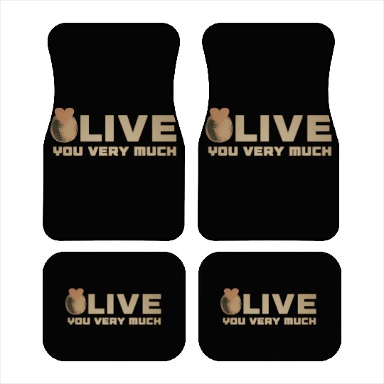 Olive i love you very much funny gifts Car Mats