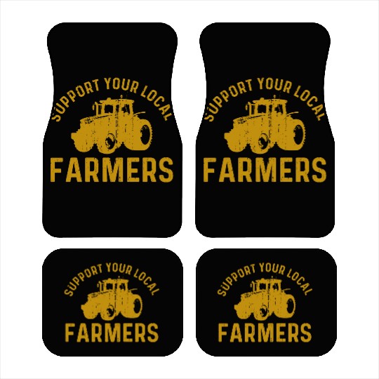 Farm Local Food Patriotic Farming Farmer Car Mats