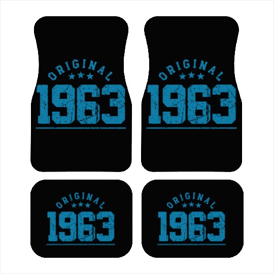 60 Years Vintage 1963 Retro 60th Birthday Car Mats