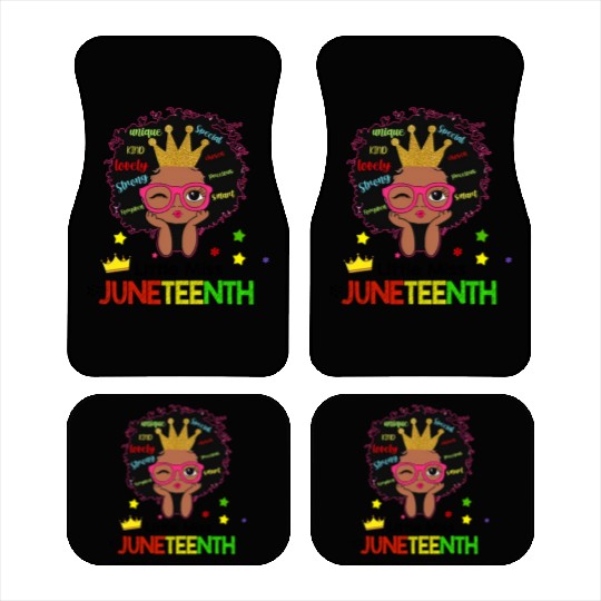 Afro Lady Woman, Juneteenth Day Car Mats