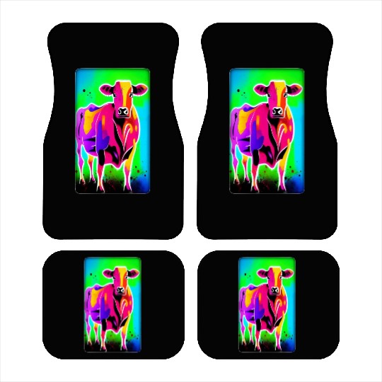 Abstract Cattle, digital painting Car Mats
