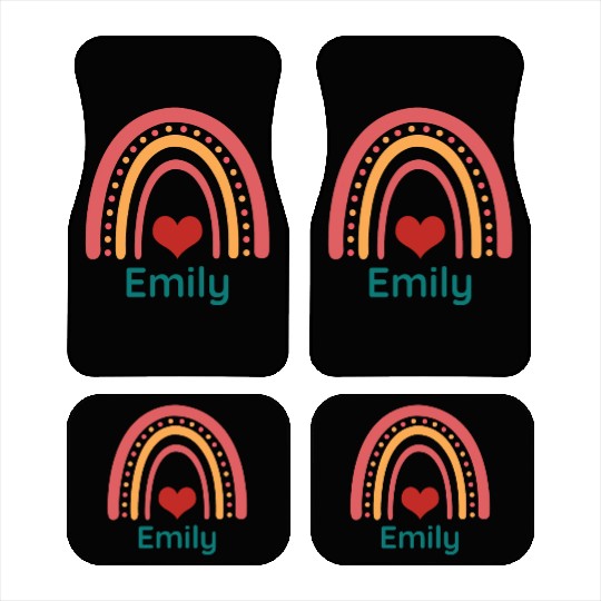 Emily Vintage Boho Rainbow Car Mats