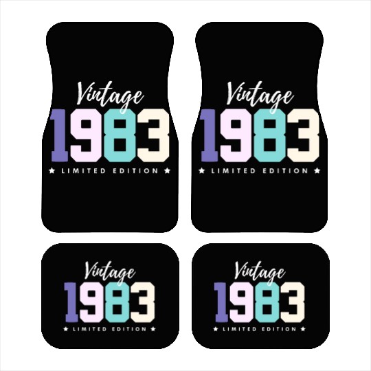 40 Years Vintage 1983 Retro 40th Birthday Car Mats