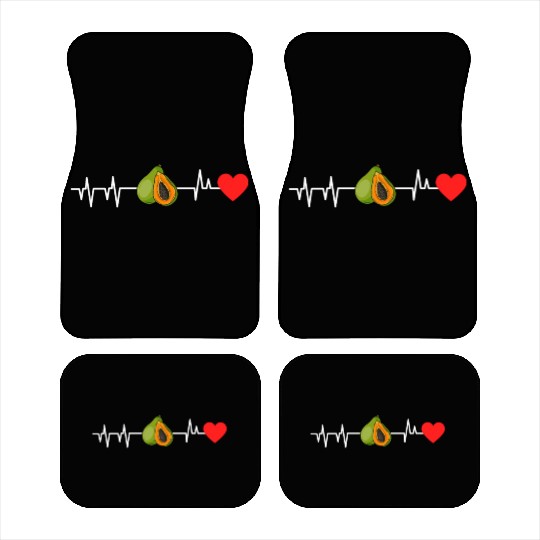 Papaya Heartbeat Car Mats