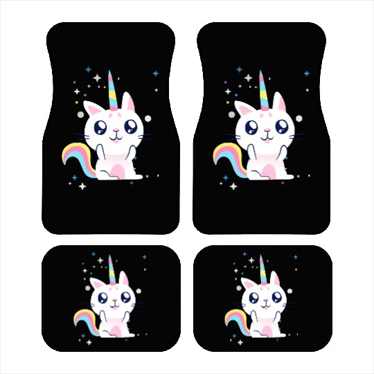 Cute Unicorn Cat Caticorn Girls Otaku Japanese Car Mats