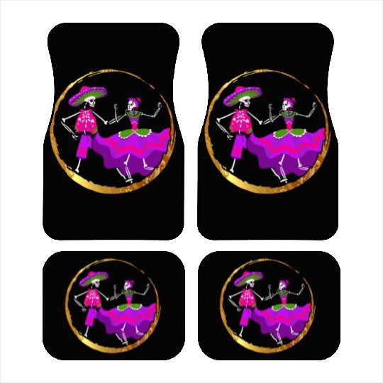 Dia De Los Muertos Car Mats, Ballet Folklorico Sugar