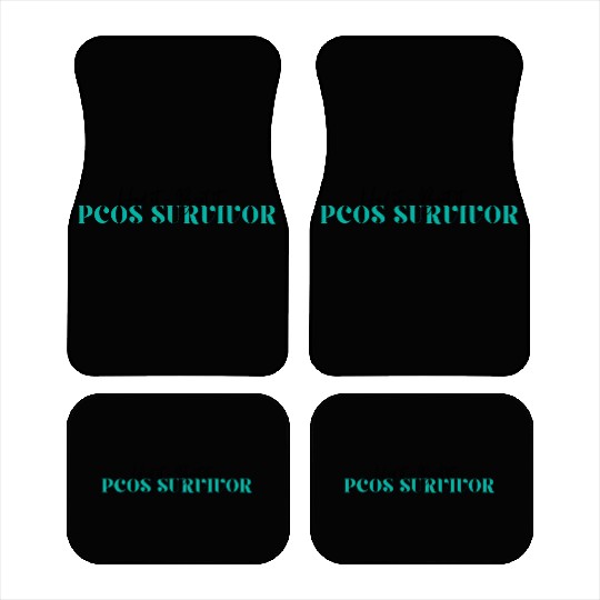 Had it Beat It PCOS SURVIVOR Teal Ribbon Awareness Car Mats