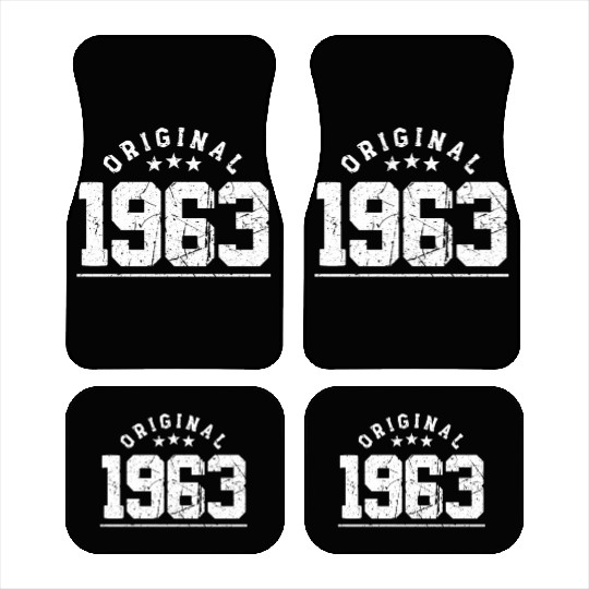 60 Years Vintage 1963 Retro 60th Birthday Car Mats