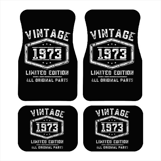50 Years Vintage 1973 Retro 50th Birthday Car Mats