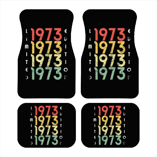 50 Years Vintage 1973 Retro 50th Birthday Car Mats