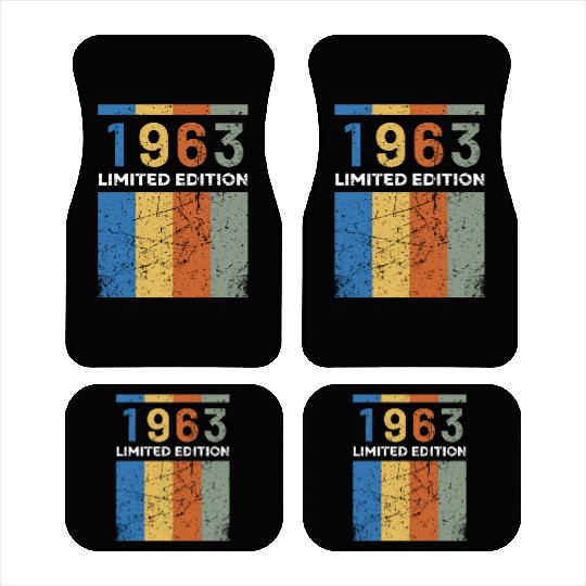 60 Years Vintage 1963 Retro 60th Birthday Car Mats