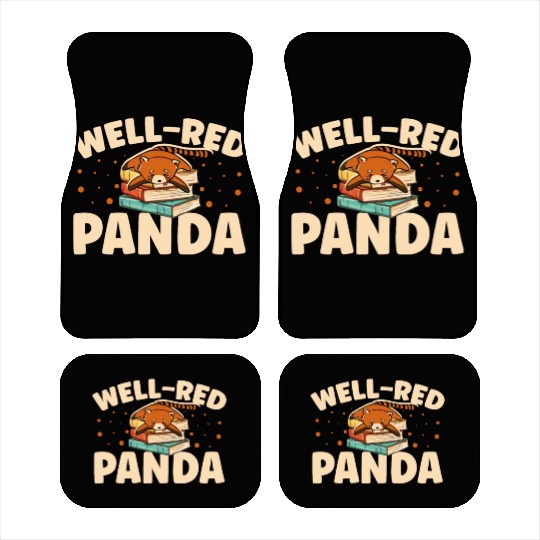 Well-Red Panda Zookeeper Zoogoer Wildlife Bookworm Car Mats