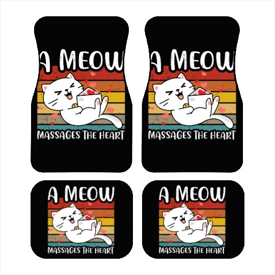 A meow massages the heart Car Mats