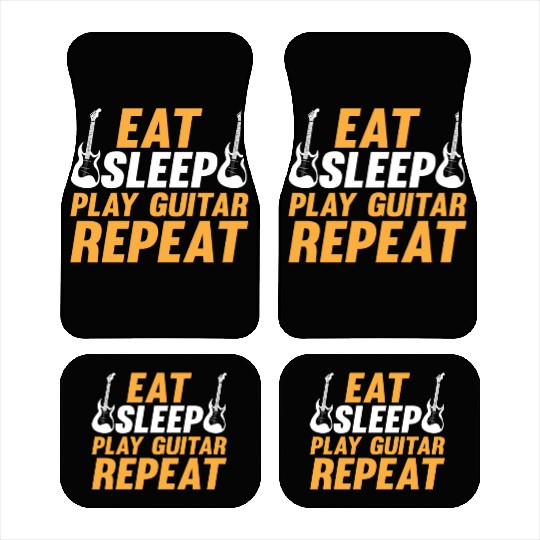 Eat Sleep Play Guitar Repeat - Guitarist Bass Guit Car Mats
