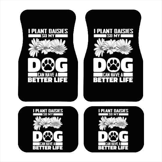 Daisy Gardening Dog Car Mats