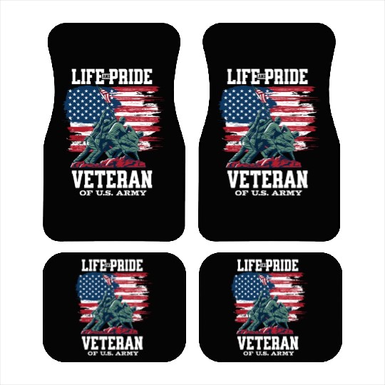 Life Pride Veteran Of US Army Car Mats