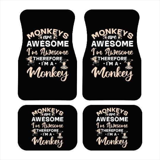 Chimpanzee Monkey Lover Orangutan Monkeys Car Mats