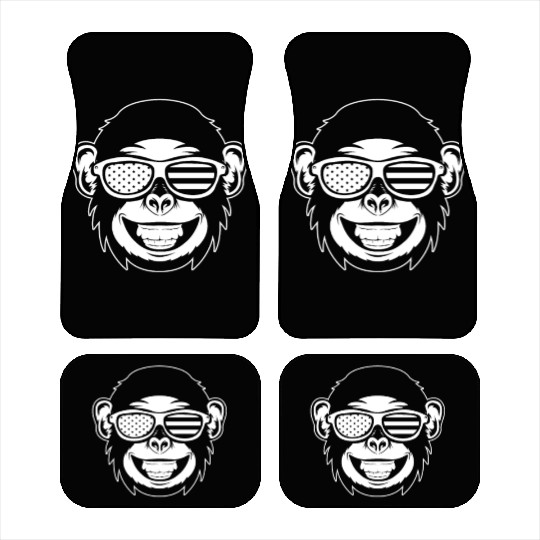 Chimpanzee Orangutan Monkey Head Monkey Car Mats