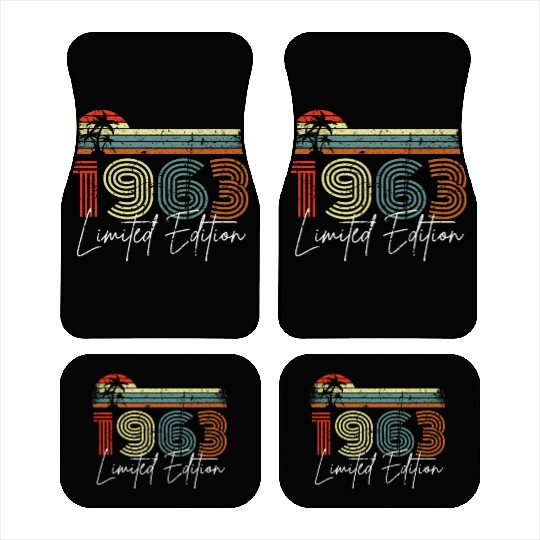 60 Years Vintage 1963 Retro 60th Birthday Car Mats