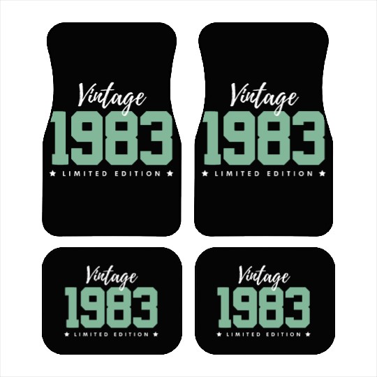 40 Years Vintage 1983 Retro 40th Birthday Car Mats