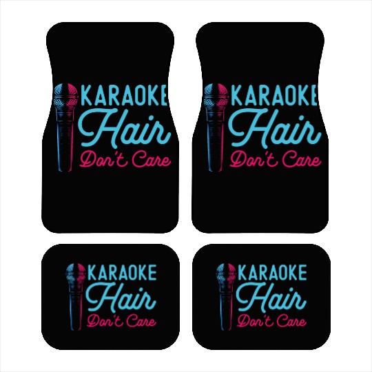 Karaoke Singer 80s Retro Karaoke Car Mats