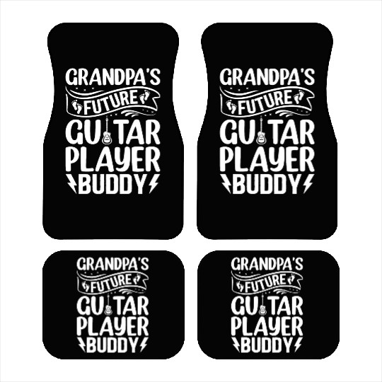 Newborn Guitarist - Grandpa's Future Guitar Player Car Mats