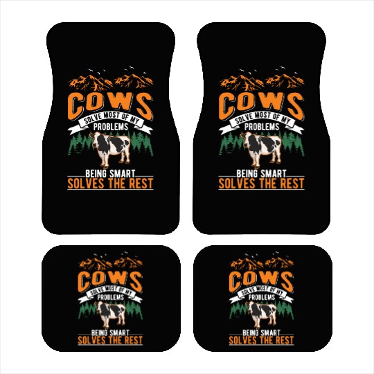 Cow Gift Farmer Cattle Breeder Cows Car Mats