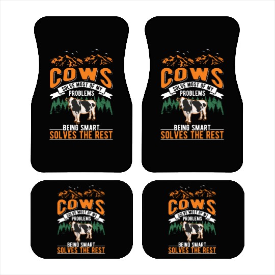 Cow Gift Farmer Cattle Breeder Cows Car Mats