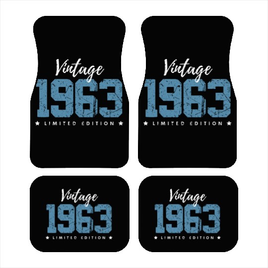 60 Years Vintage 1963 Retro 60th Birthday Car Mats