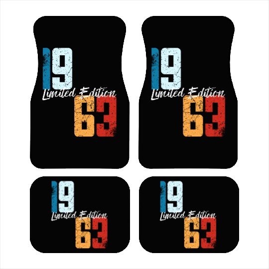 60 Years Vintage 1963 Retro 60th Birthday Car Mats
