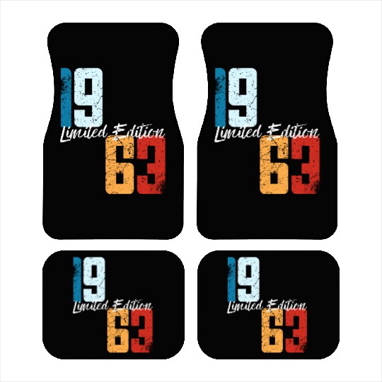 60 Years Vintage 1963 Retro 60th Birthday Car Mats