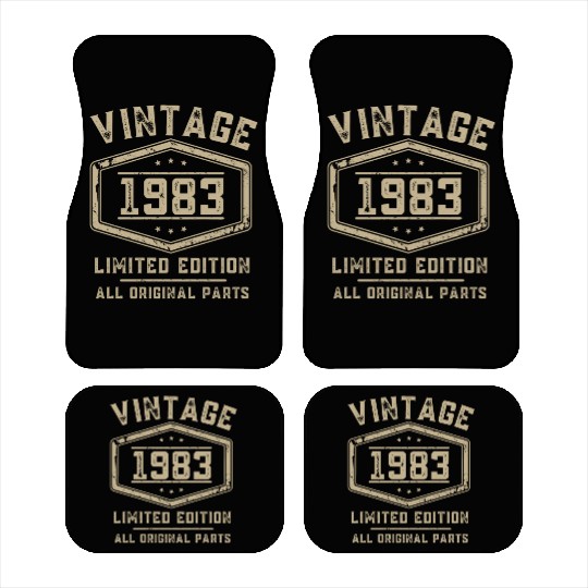 40 Years Vintage 1983 Retro 40th Birthday Car Mats