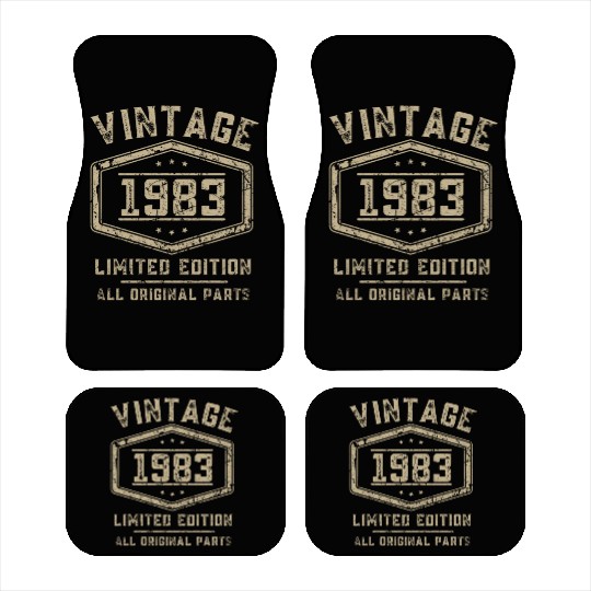 40 Years Vintage 1983 Retro 40th Birthday Car Mats