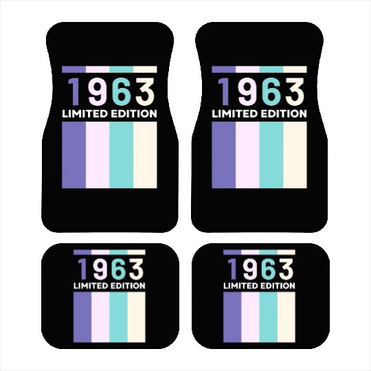 60 Years Vintage 1963 Retro 60th Birthday Car Mats