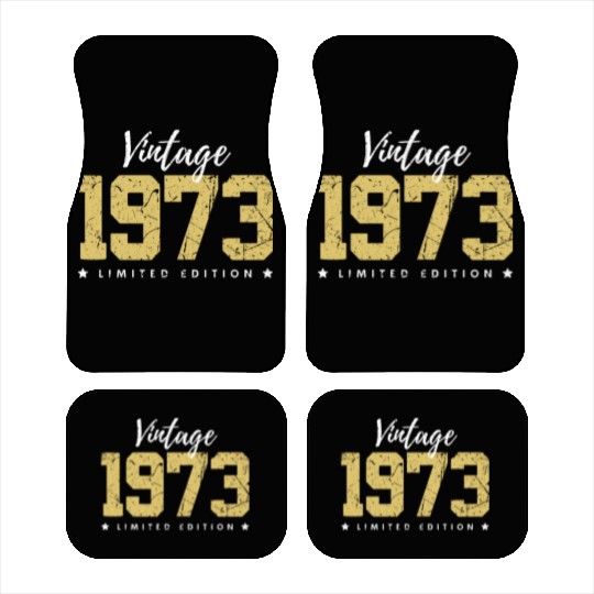 50 Years Vintage 1973 Retro 50th Birthday Car Mats