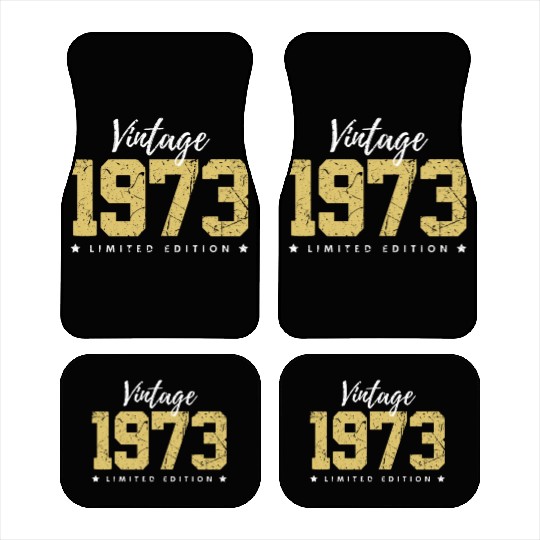 50 Years Vintage 1973 Retro 50th Birthday Car Mats
