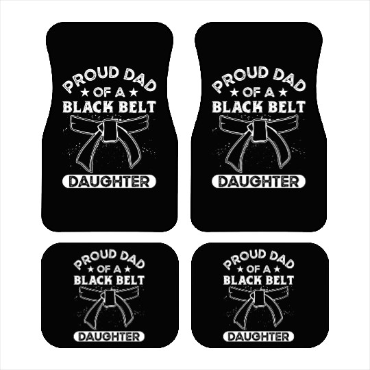 Jiu jitsu proud dad of black belt daughter jujutsu Car Mats